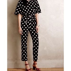 Corey Lynn Calter Anthropologie polka dot jumpsuit